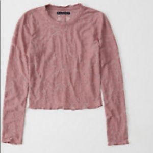 Abercrombie xs mauve cropped top